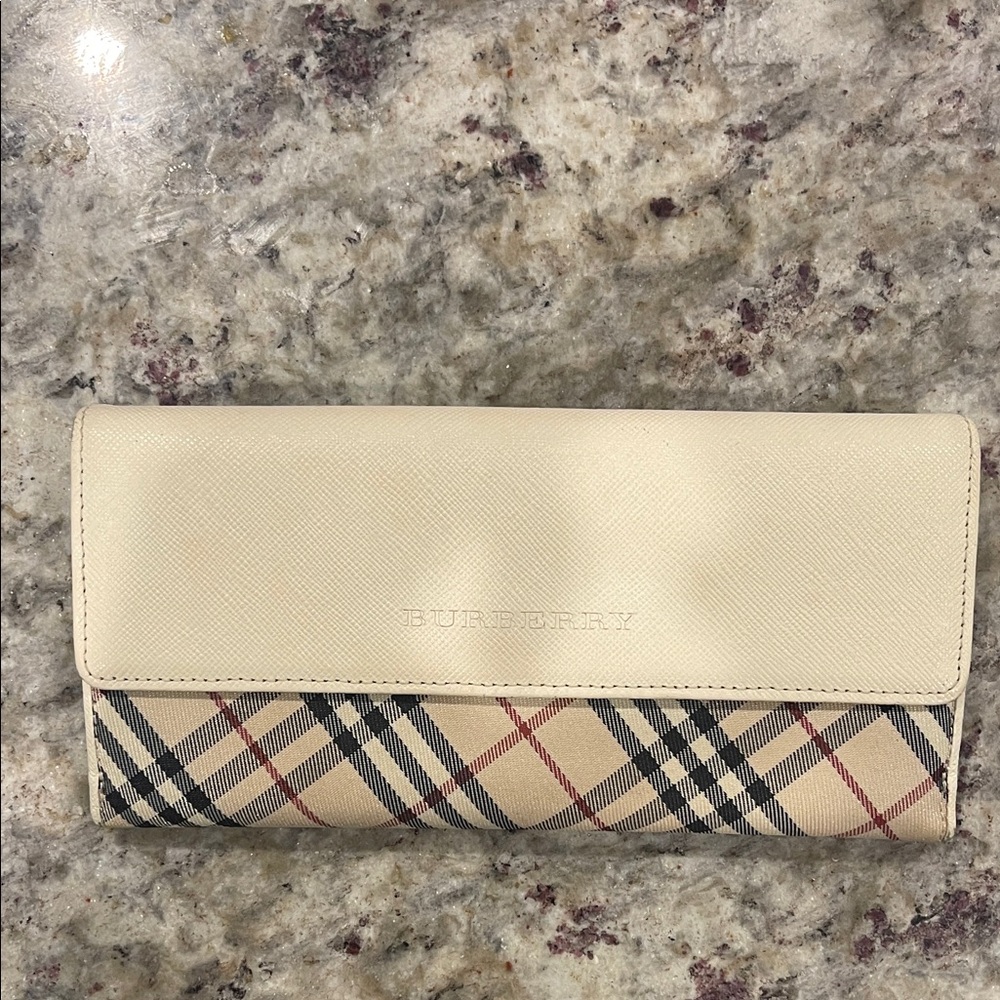 Burberry Beige and Plaid Women's Wallet